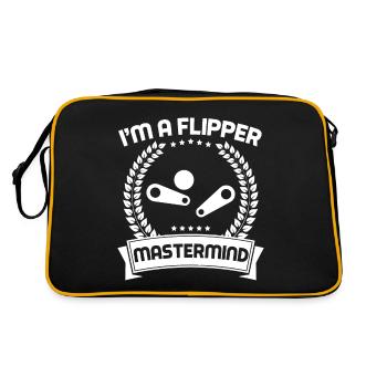 I ́m A Flipper Mastermind Pinball Player GIft Idea - Retro Bag - black/gold - Back