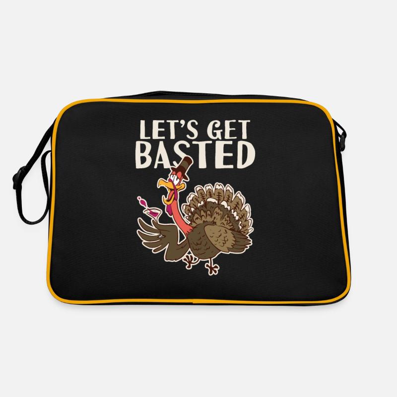 Let's Get Basted Thanksgiving Day Funny Happy Retro Tasche