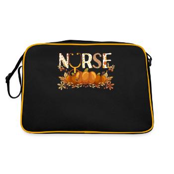 Infirmière Thanksgiving Pumpkin Health - Sac Retro - noir/or - Dos