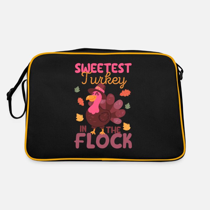 La dinde la plus mignonne du troupeau Drôle de Thanksgiving Sac Retro