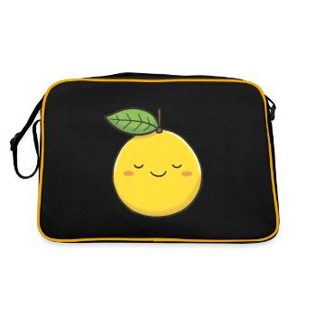 Lemon Funny Cute Lemon Summer Citrus Fruit Lovers - Retro Bag - black/gold - Back