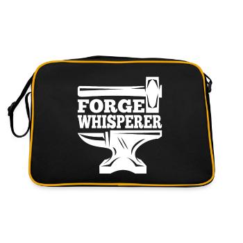 Blacksmithing Forge Whisperer Gift Idea - Retro Bag - black/gold - Back