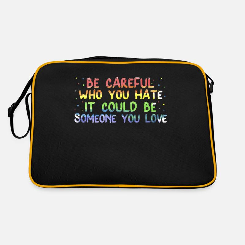 Proud Ally Sei Vorsichtig, Wen Du Hasst Retro Tasche