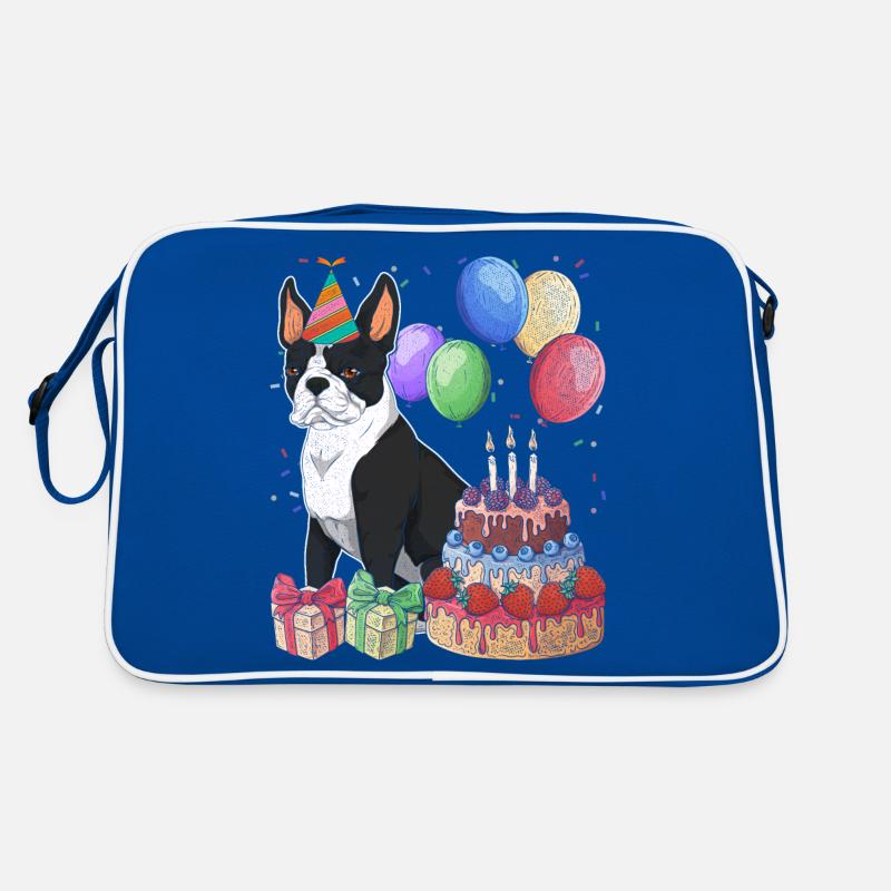 Hunde Geburtstagsfeier Geschenk Boston Terrier Retro Tasche