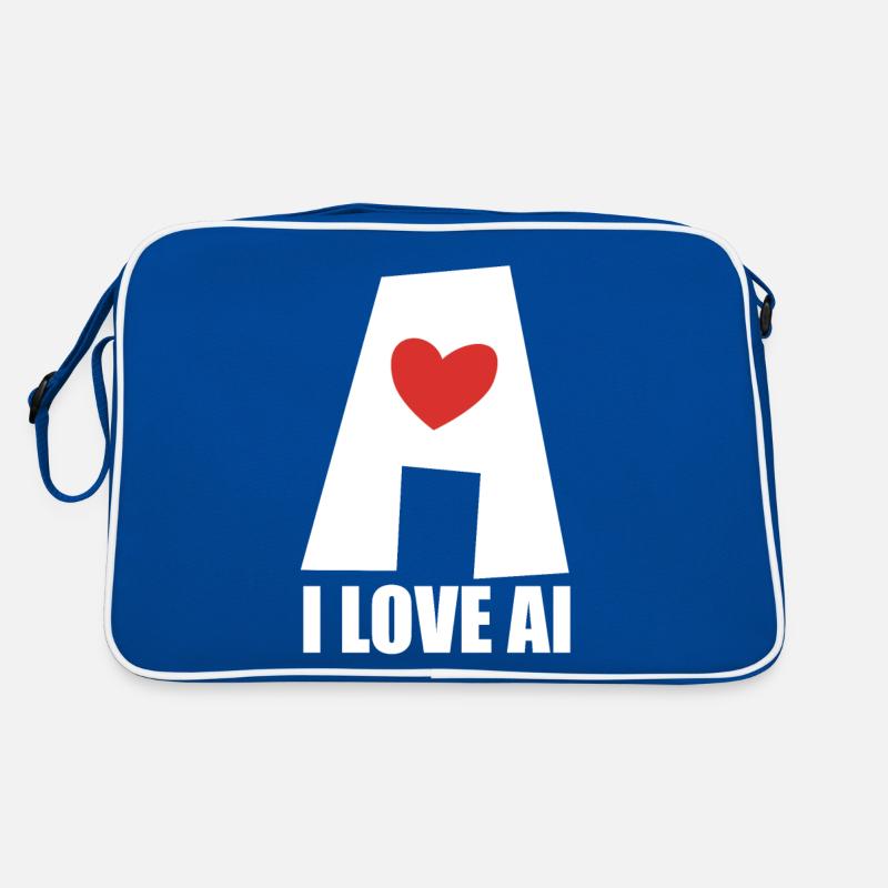 Artificial Intelligence - I love AI - Digital Retro Tasche