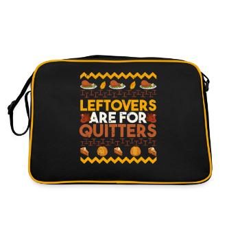 Leftovers are ugly thanks for slackers - Retro Bag - black/gold - Back