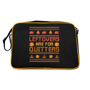 Leftovers are ugly thanks for slackers - Retro Bag - black/gold - Back