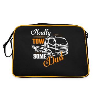 Vraiment remorqueur - Un peu de papa camionneur de dépanneuse - Sac Retro - noir/or - Dos