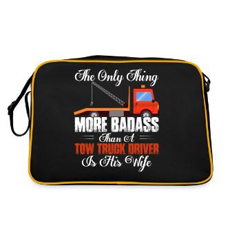 Plus badass qu’un conducteur de dépanneuse est sa femme op - Sac Retro - noir/or - Dos