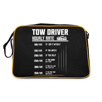 Taux horaire du chauffeur de dépanneuse - Sac Retro - noir/or - Dos