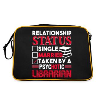 Librarian Librarian Relationship Status - Retro Bag - black/gold - Back