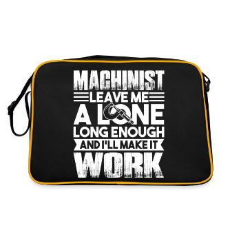 Machinist Machinist Leave Me Alone - Retro Bag - black/gold - Back