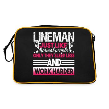 Lineman Lineman Sleep Less And Work Harder - Retro Bag - black/gold - Back