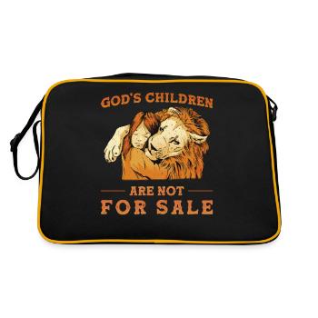 Gottes Kinder stehen nicht zum Verkauf - Retro Tasche - Schwarz/Gold - Hinten