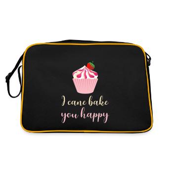 Je te fais cuire heureux - Sac Retro - noir/or - Dos