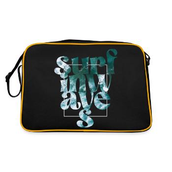wAvEs - Retro Tasche - Schwarz/Gold - Hinten
