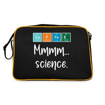 CAFÉ - Mmmm... science - Sac Retro - noir/or - Dos
