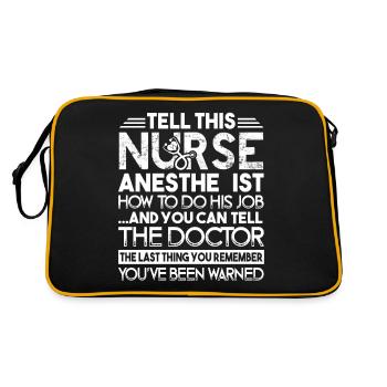 Nurse Anesthetist Nurse Anesthetist My Job - Retro Bag - black/gold - Back