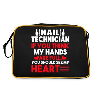 Nail Technician Nail Technician Full Heart - Retro Bag - black/gold - Back