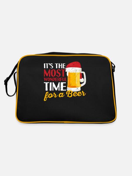 It's the best time for a beer-soaked - Retro Bag - black/gold - Back