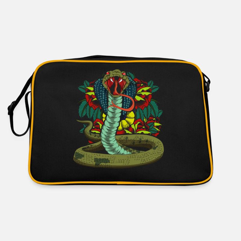 Predator Snake Cadeau Fleur Exotique Cobra Sac Retro