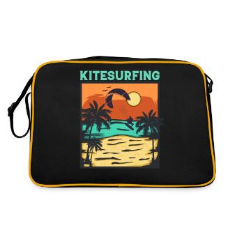 Kitesurfing - Kiteboarding Kitesurf Vintage Kite - Sac Retro - noir/or - Dos
