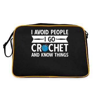 J’évite les gens que je vais crocheter et je sais des choses - Sac Retro - noir/or - Dos