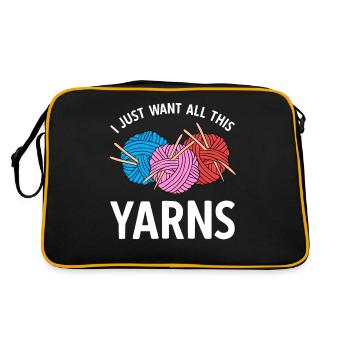 Crochet Je veux juste tous ces fils - Sac Retro - noir/or - Dos