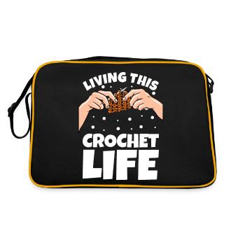 Living This Crochet Life - Retro Bag - black/gold - Back