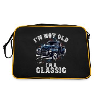 Camion Vintage Old Classic School American Pickup - Sac Retro - noir/or - Dos