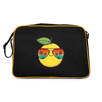 Lemon Funny Cute Lemon Summer Citrus Fruit Lovers - Retro Bag - black/gold - Back