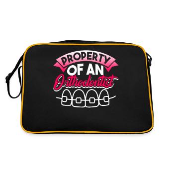 Orthodontist Property Of An Orthodontist - Retro Bag - black/gold - Back