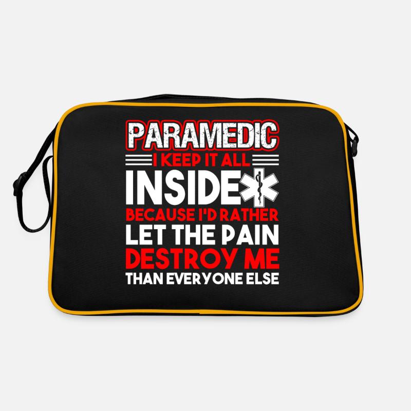 Paramedic Paramedic I Keep It All Inside - Retro Bag - black/gold