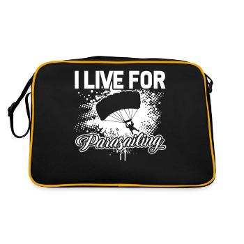 Parasailing I Live For Parasailing - Retro Bag - black/gold - Back
