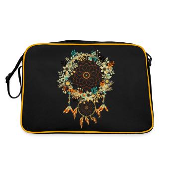 Vintage Flower Feather Jewelry Gift Dream Catcher - Retro Bag - black/gold - Back