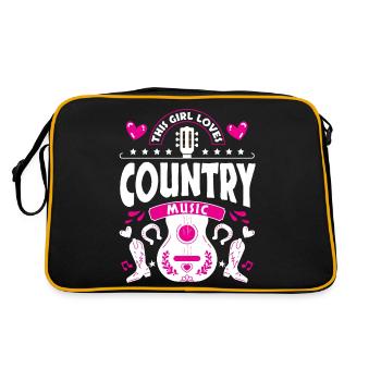 Cette fille aime la musique country - Sac Retro - noir/or - Dos