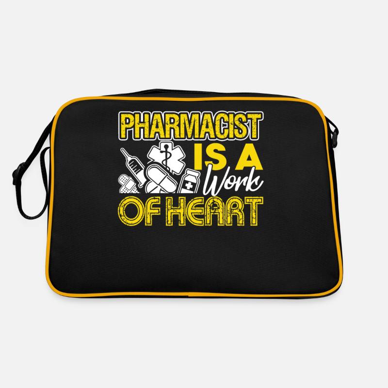 Pharmacist Pharmacist Is A Work Of Heart Retro Bag