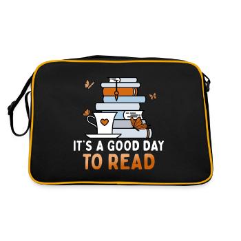 It's a good day to get everyone together now. - Retro Bag - black/gold - Back