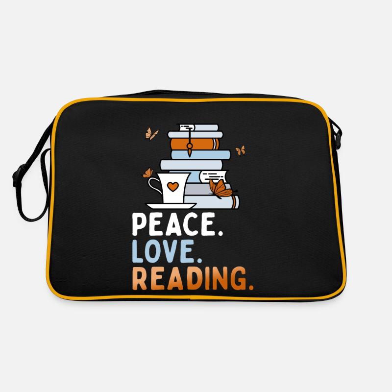 Peace Love Reading Book Lover Summer Reading Sac Retro
