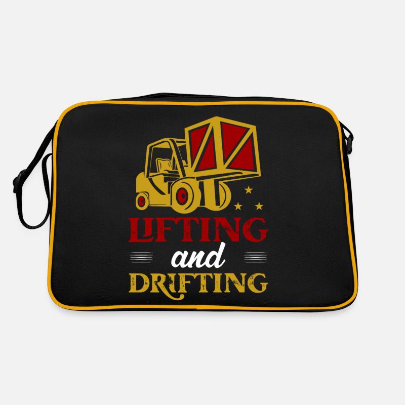 Lifting And Drifting Forklift Forklifter Driver Retro Tasche