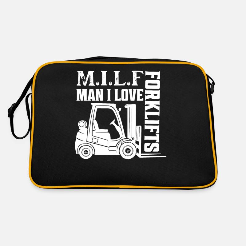 M.I.L.F Man I Love Forklifts Forklift Forklifter D Retro Tasche