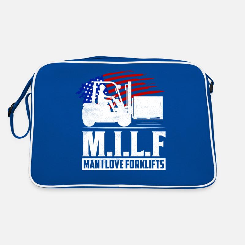 M.I.L.F Man I Love Forklifts Forklift Forklifter O Retro Tasche