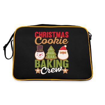 Weihnachtsplätzchen Backen Crew Lustig Passend - Retro Tasche - Schwarz/Gold - Hinten