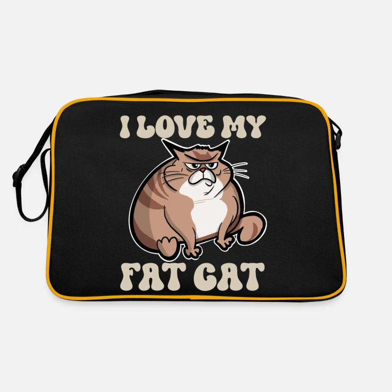 Katze Dicke Katze Retro Tasche