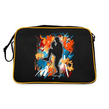 Baseball - Retro Tasche - Schwarz/Gold - Hinten