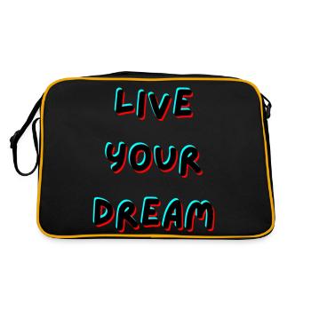Vivez votre rêve - Sac Retro - noir/or - Dos
