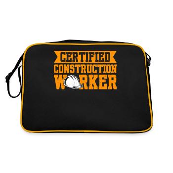 Certified Construction Worker - Retro Bag - black/gold - Back