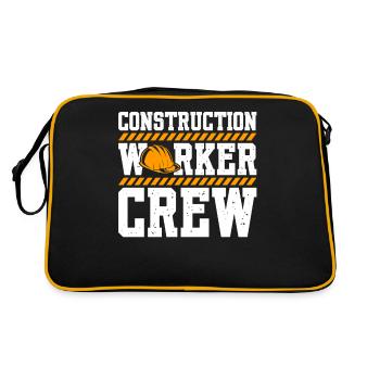 Construction Worker Crew - Retro Bag - black/gold - Back