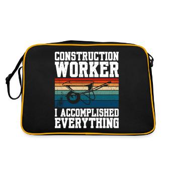 Ouvrier de la construction J’ai tout accompli - Sac Retro - noir/or - Dos