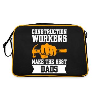 Les travailleurs de la construction font les meilleurs pères - Sac Retro - noir/or - Dos